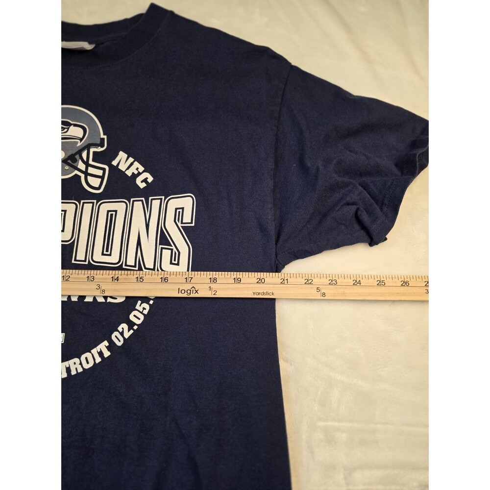2005 Seattle Seahawks NFC Champions Super Bowl‎ XL T-Shirt Men's L - Picture 4 of 5